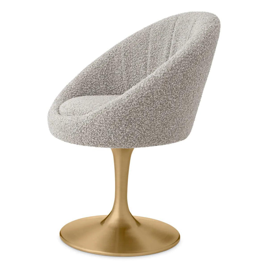 O'Neill swivel bouclé chair