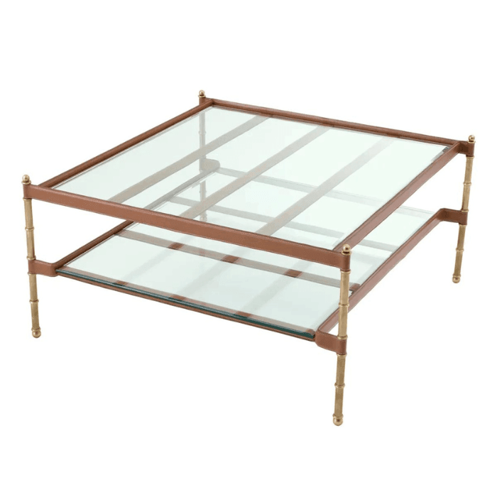 Princess glass coffee table 89x87