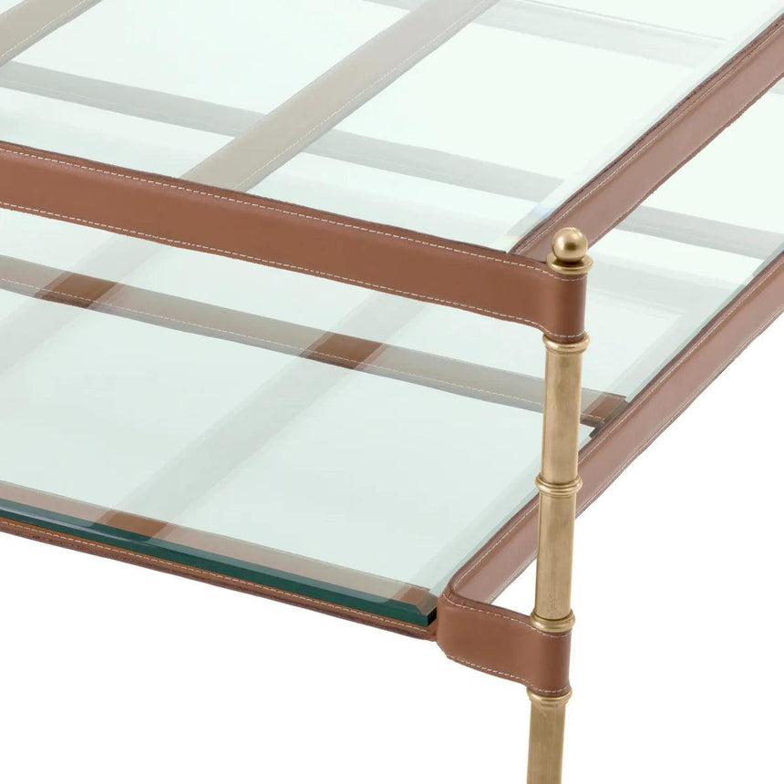 Princess glass coffee table 89x87