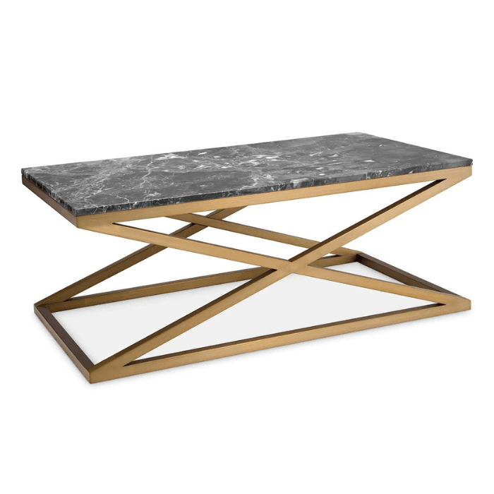 Criss Cross Marble Coffee Table