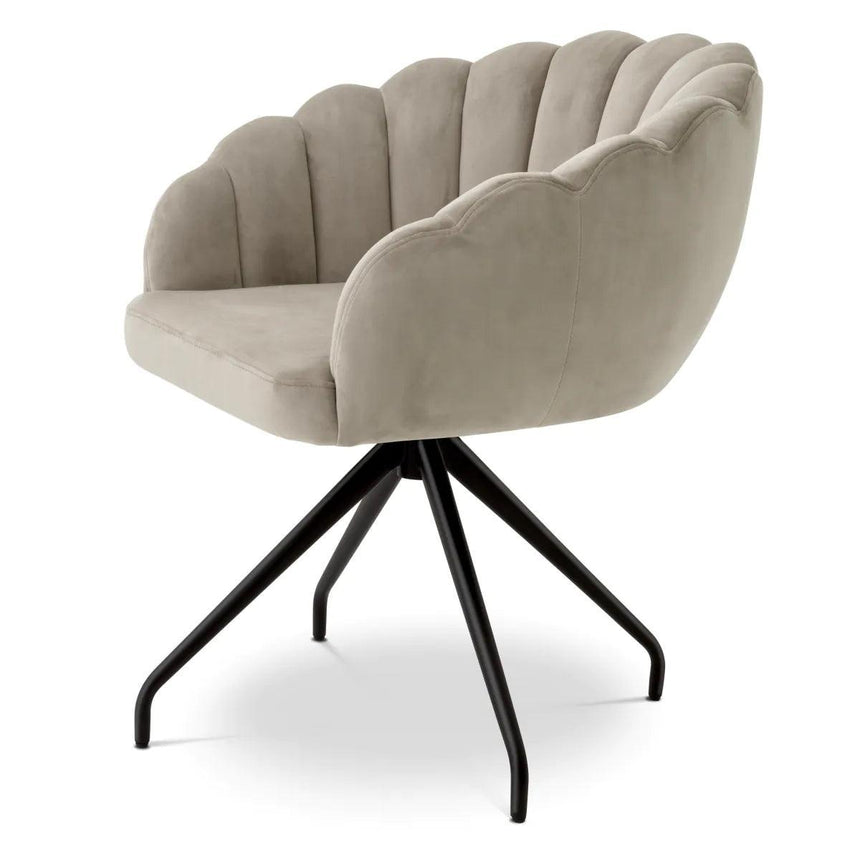 Luzer swivel velvet chair