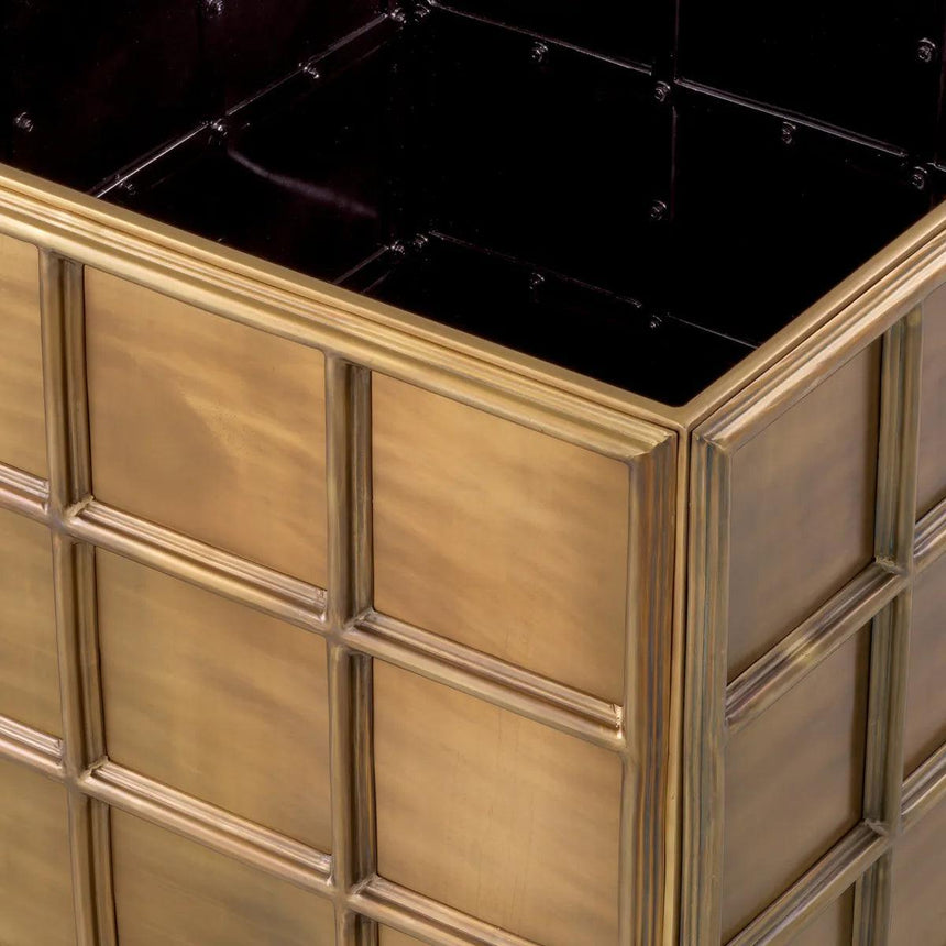 Grid metal flower pot medium