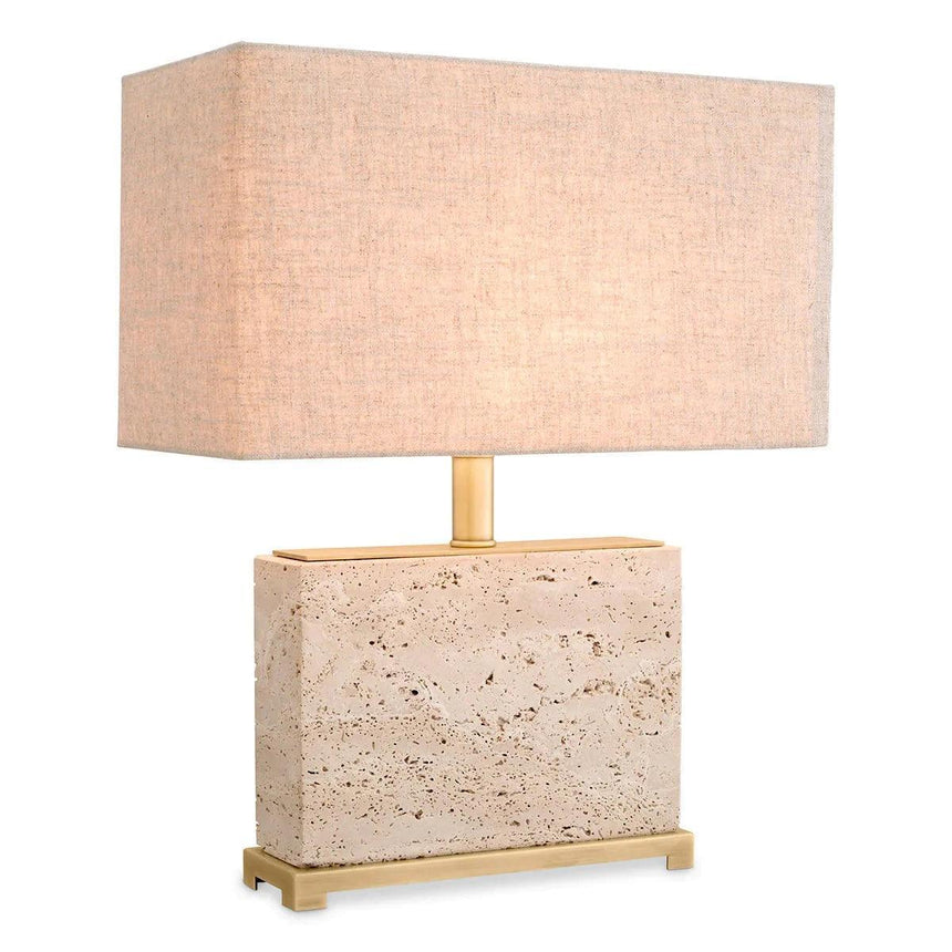 Newton limestone table lamp 55cm