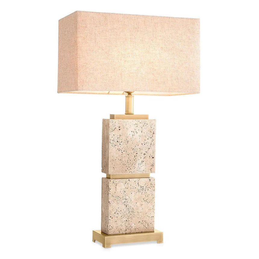 Newton limestone table lamp 70.5cm
