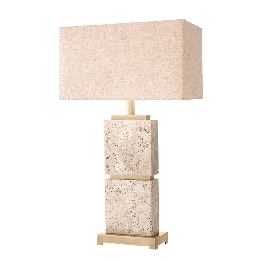 Newton limestone table lamp 70.5cm