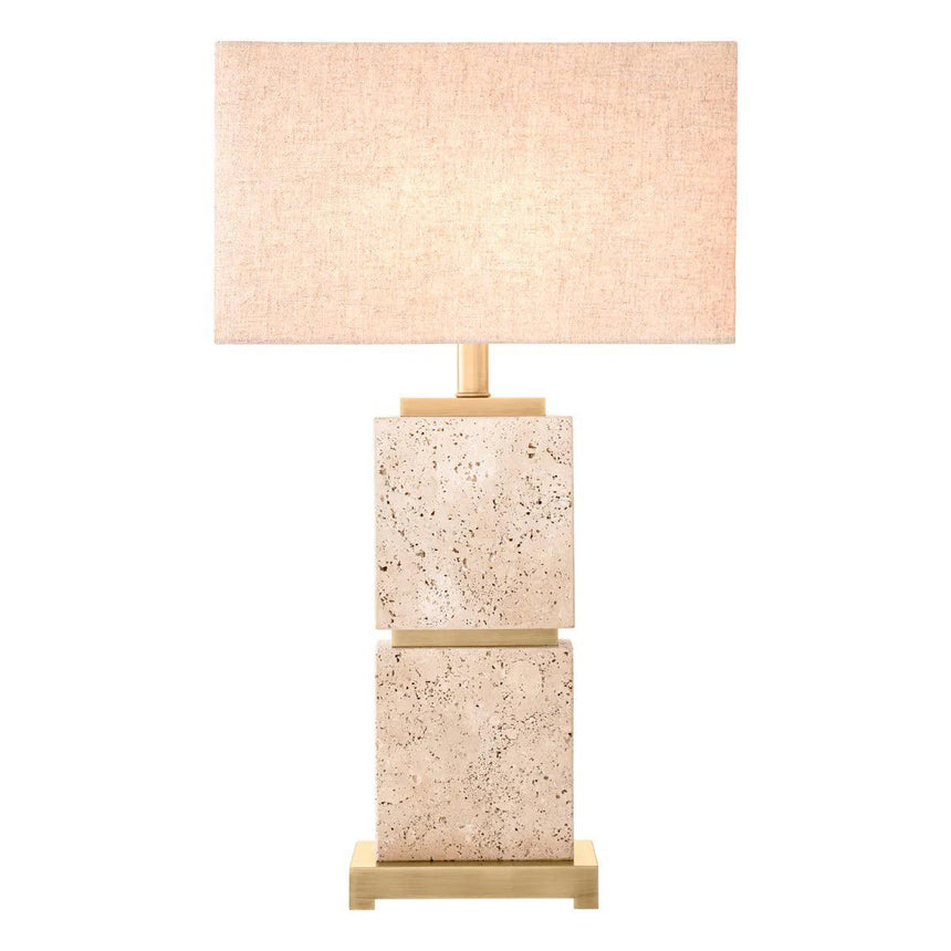 Newton limestone table lamp 70.5cm