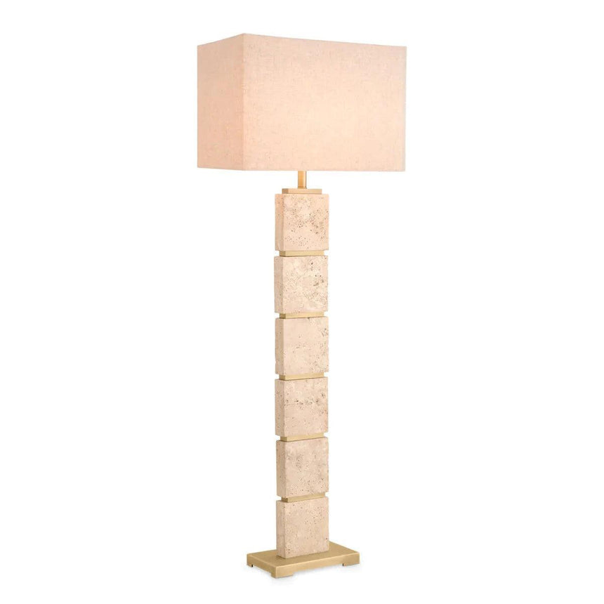 Newton limestone floor lamp