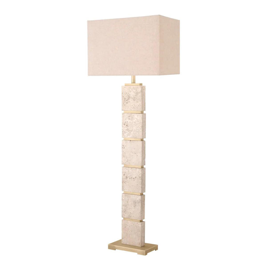 Newton limestone floor lamp