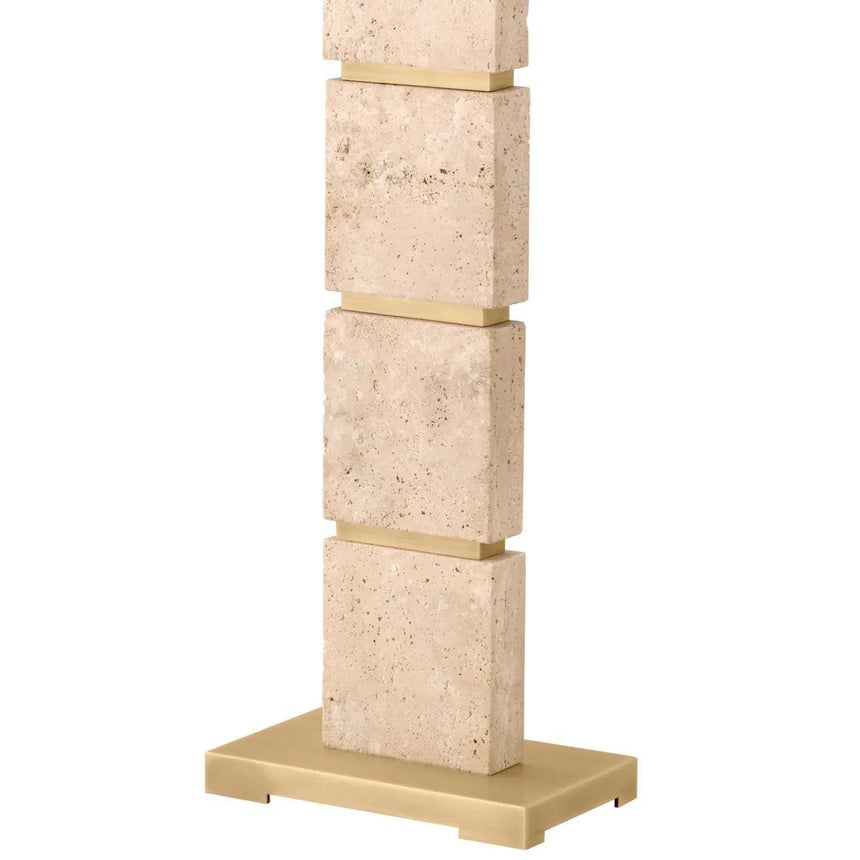 Newton limestone floor lamp