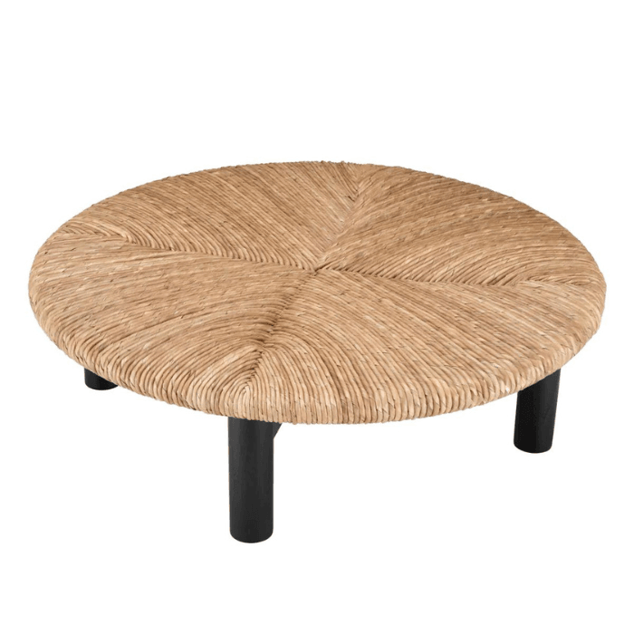 Costello wooden coffee table with black frame