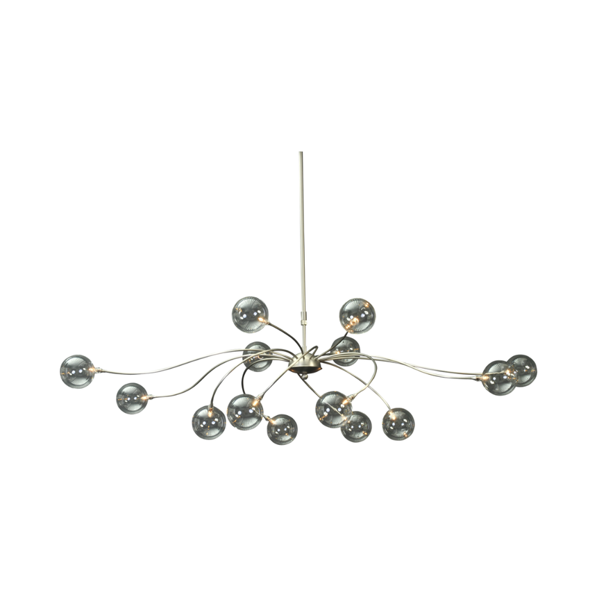 Molto üveg nikkel függőlámpa