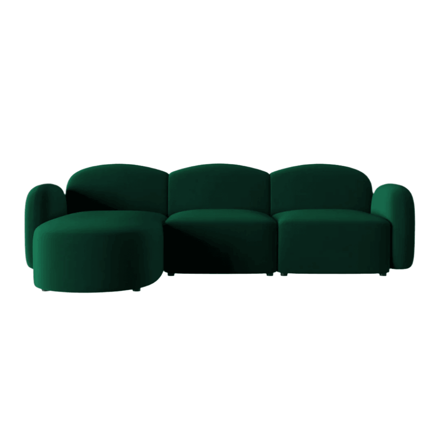 Blair left-hand velvet corner sofa 274x167