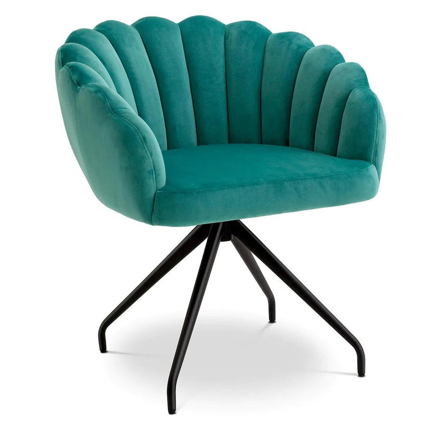 Luzer swivel velvet chair