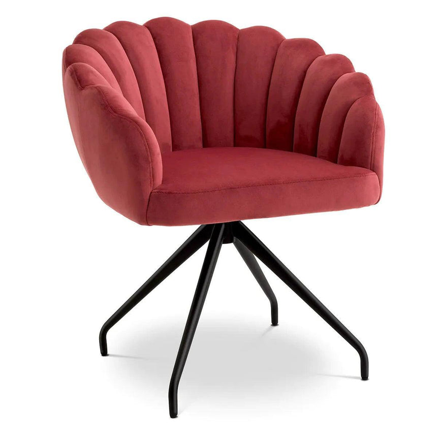 Luzer swivel velvet chair