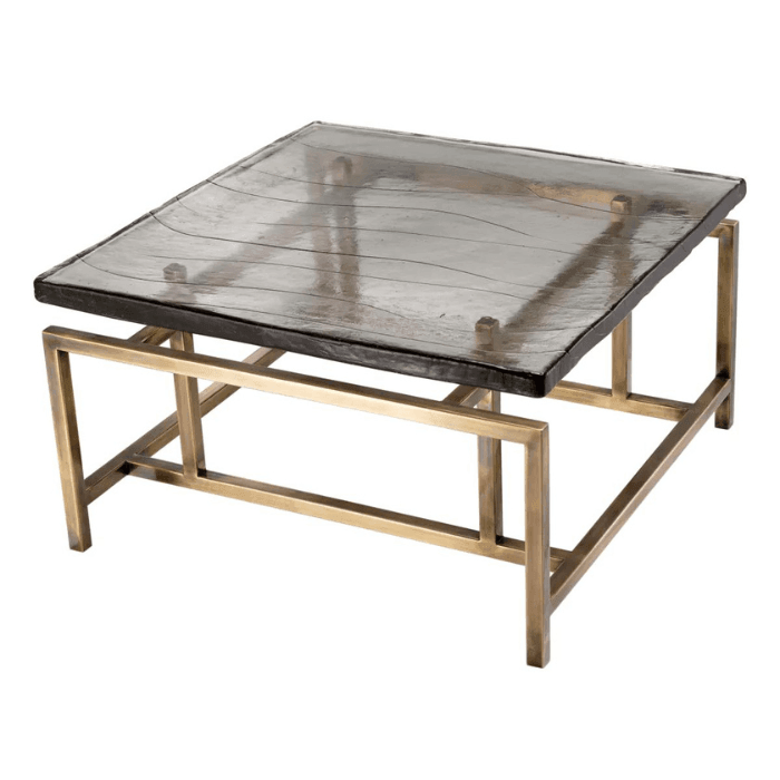 Schlumberg glass coffee table