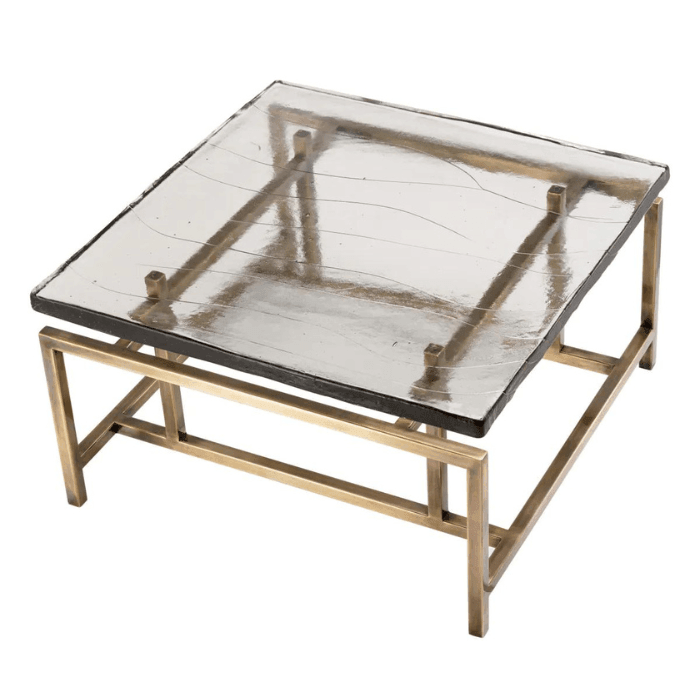 Schlumberg glass coffee table