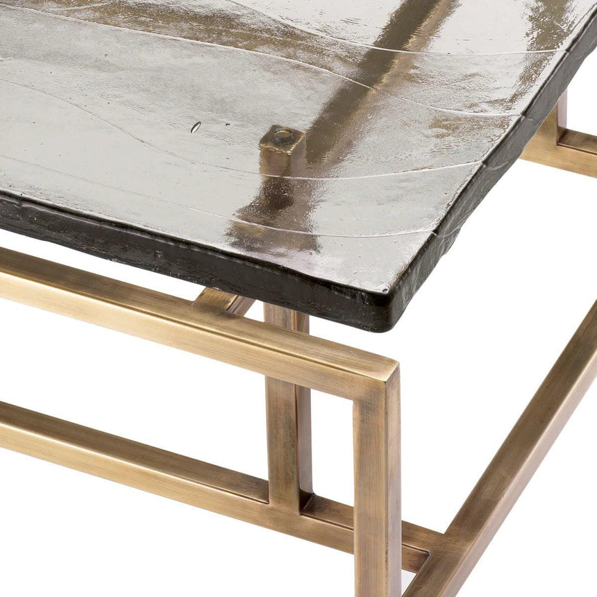 Schlumberg glass coffee table