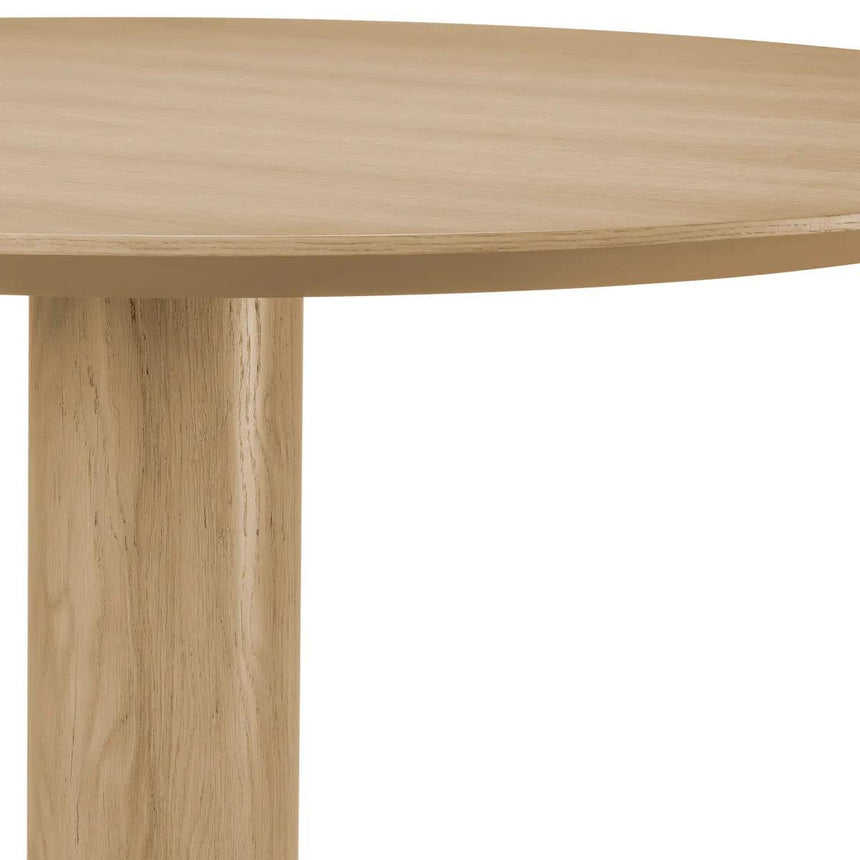 Astro wooden dining table with bronze trim
