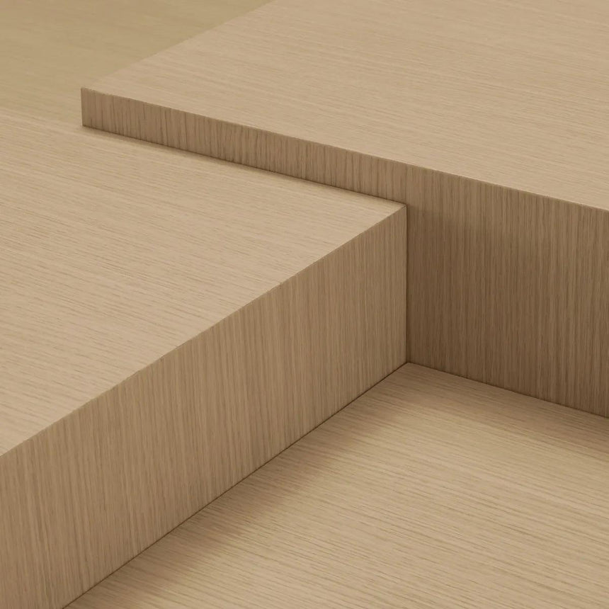 Nerone wooden coffee table with bronze legs