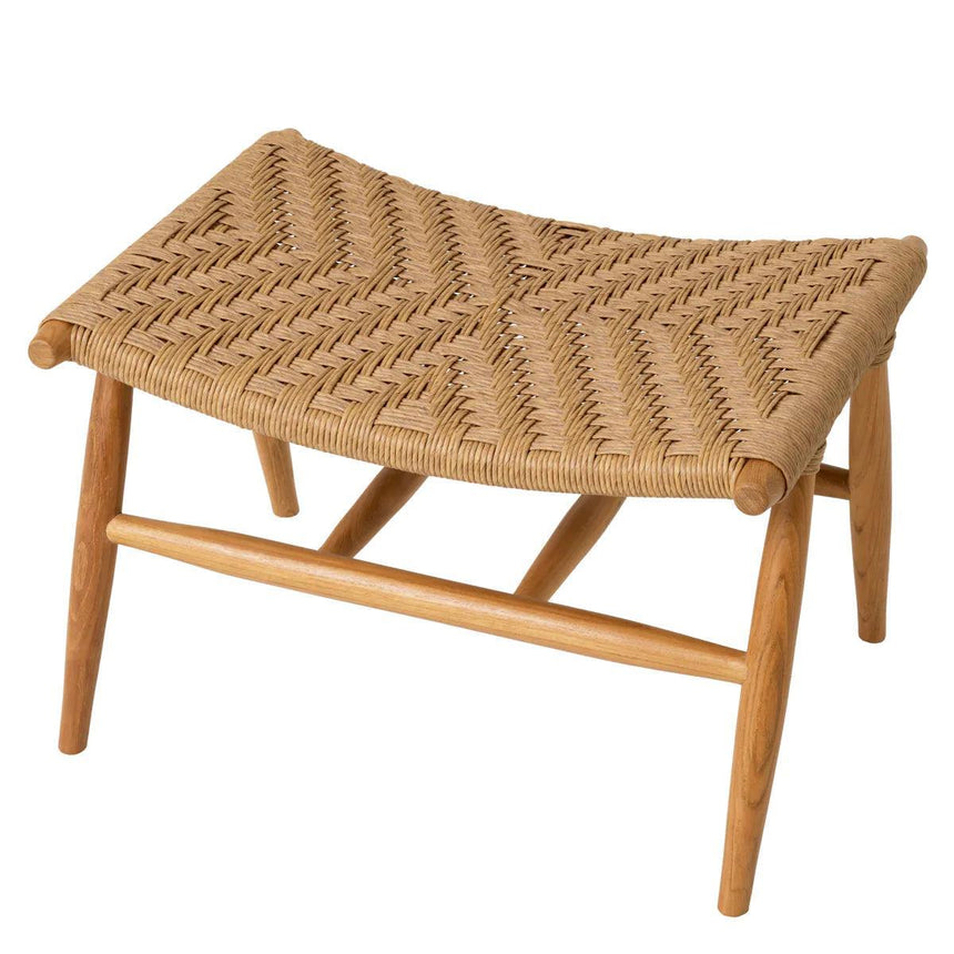 Laroc wooden garden lounge chair with footrest