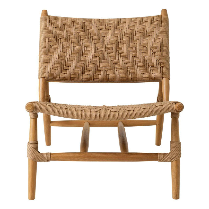 Laroc wooden garden lounge chair with footrest