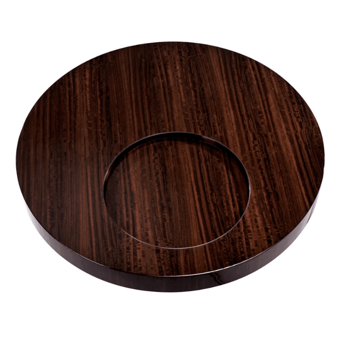 Otus wooden coffee table with bronze legs Ø110