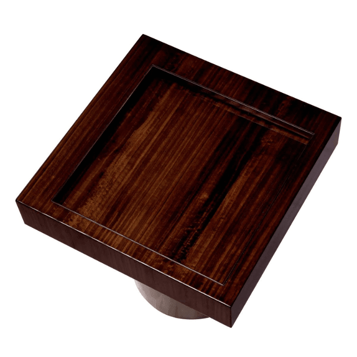 Otus wooden side table with bronze legs 50x50