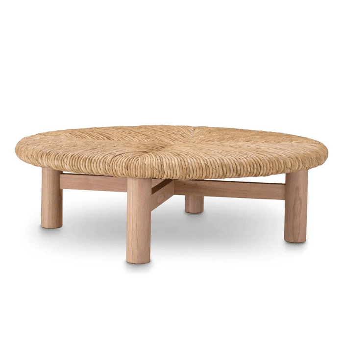 Costello wooden coffee table with natural frame