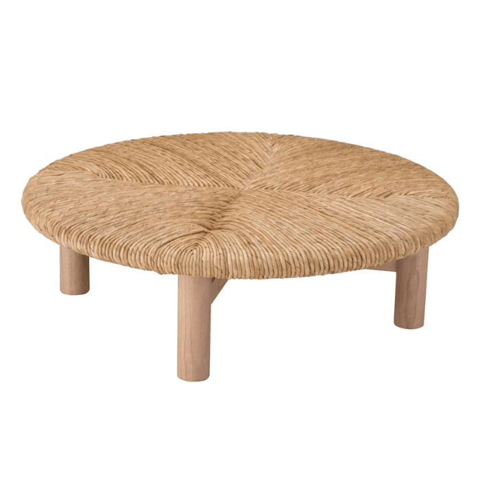 Costello wooden coffee table with natural frame