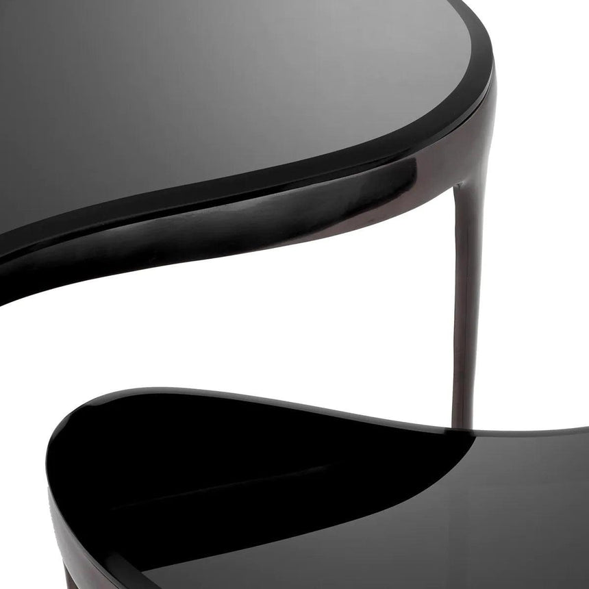 Zena smoked glass side table set