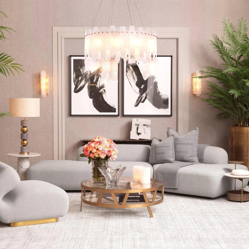 Faye marble side table