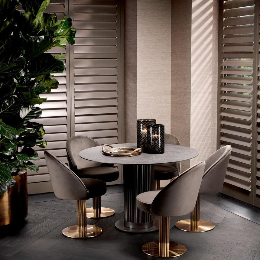 Volterra ceramic dining table Ø120
