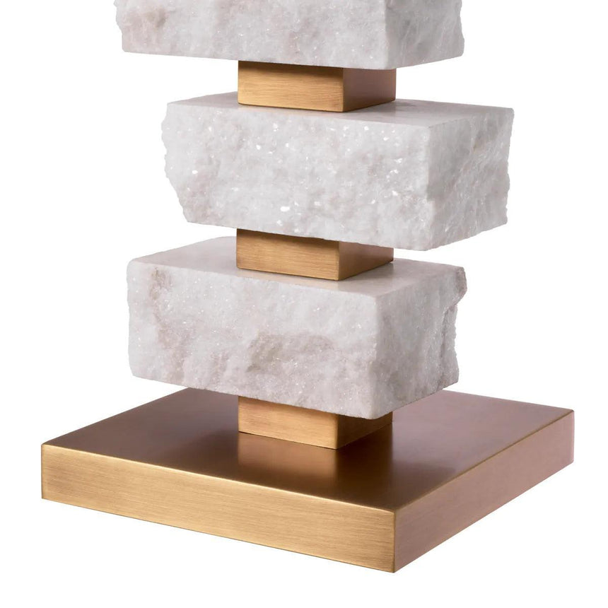 Amber marble table lamp