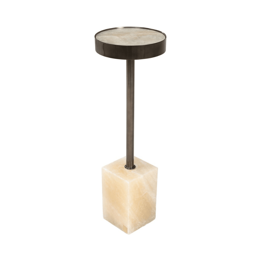 Onyx metal side table