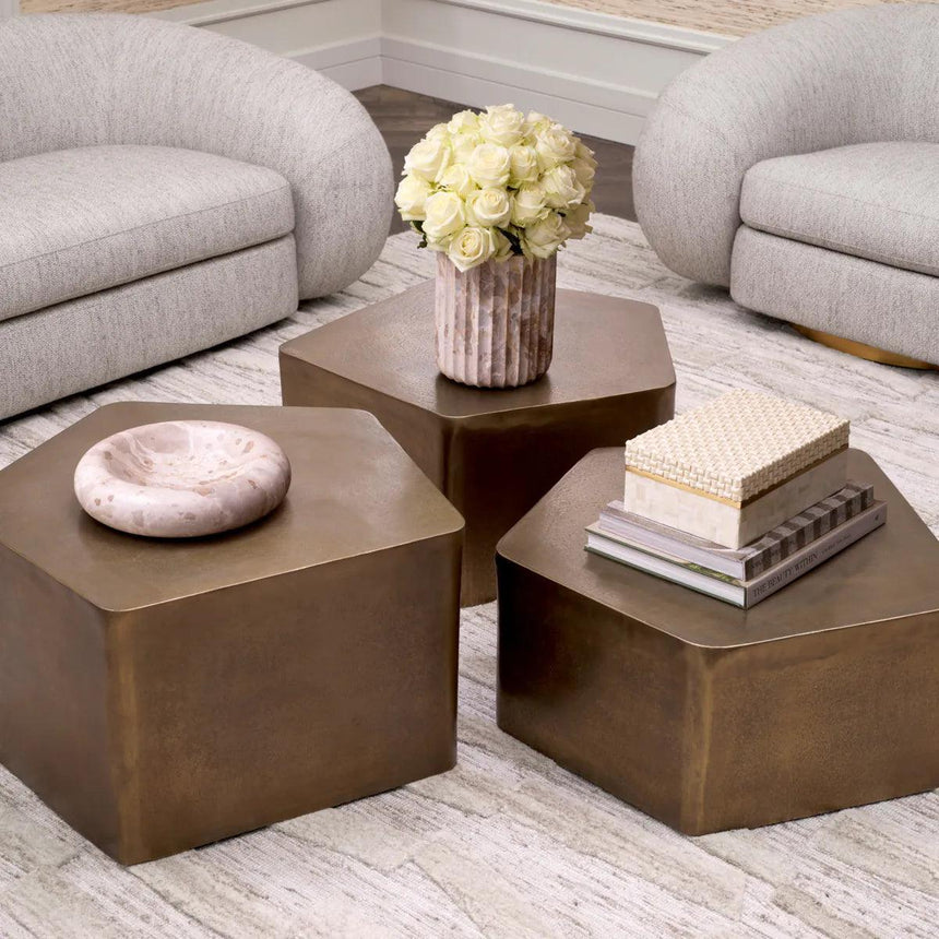Veenazza metal coffee table set