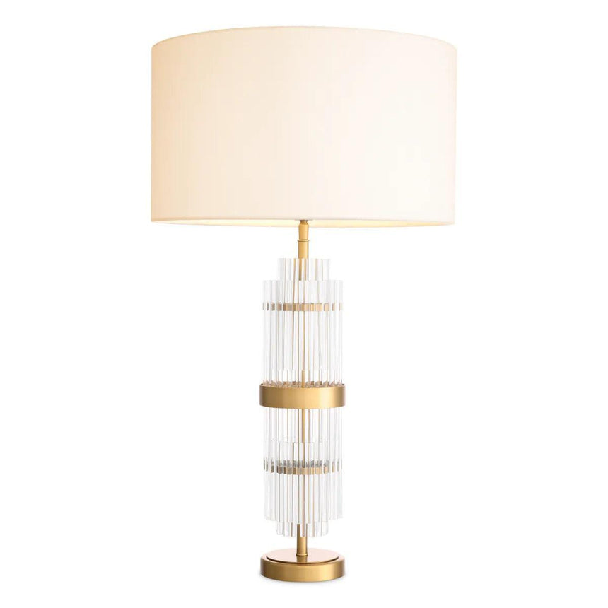East glass table lamp