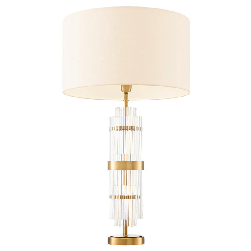 East glass table lamp