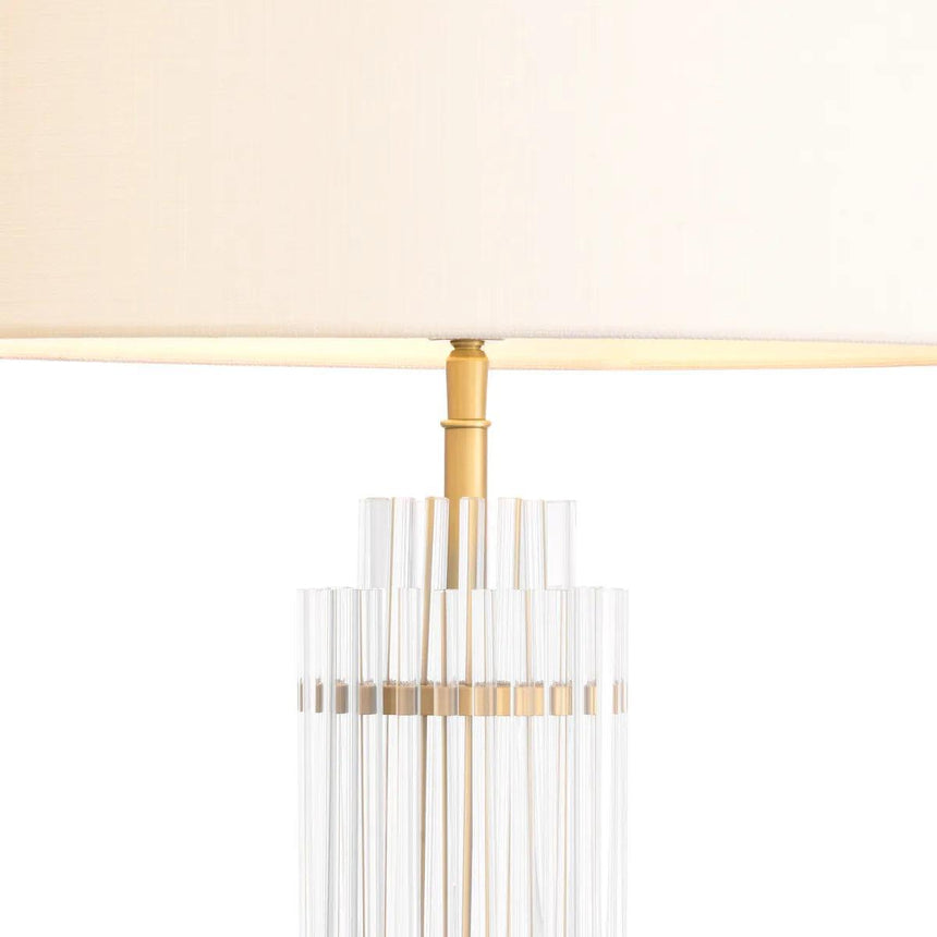 East glass table lamp