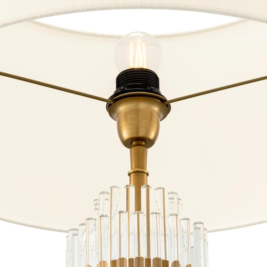 East glass table lamp