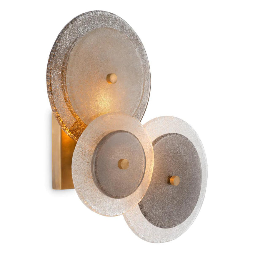 Hyde smoked glass wall lamp
