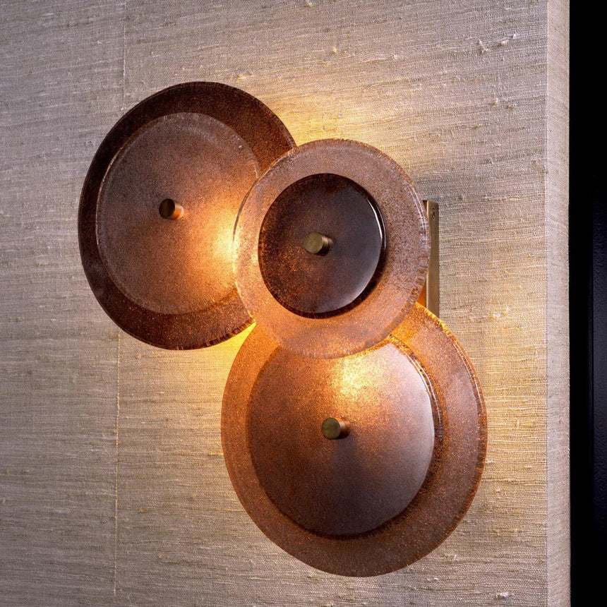 Hyde smoked glass wall lamp