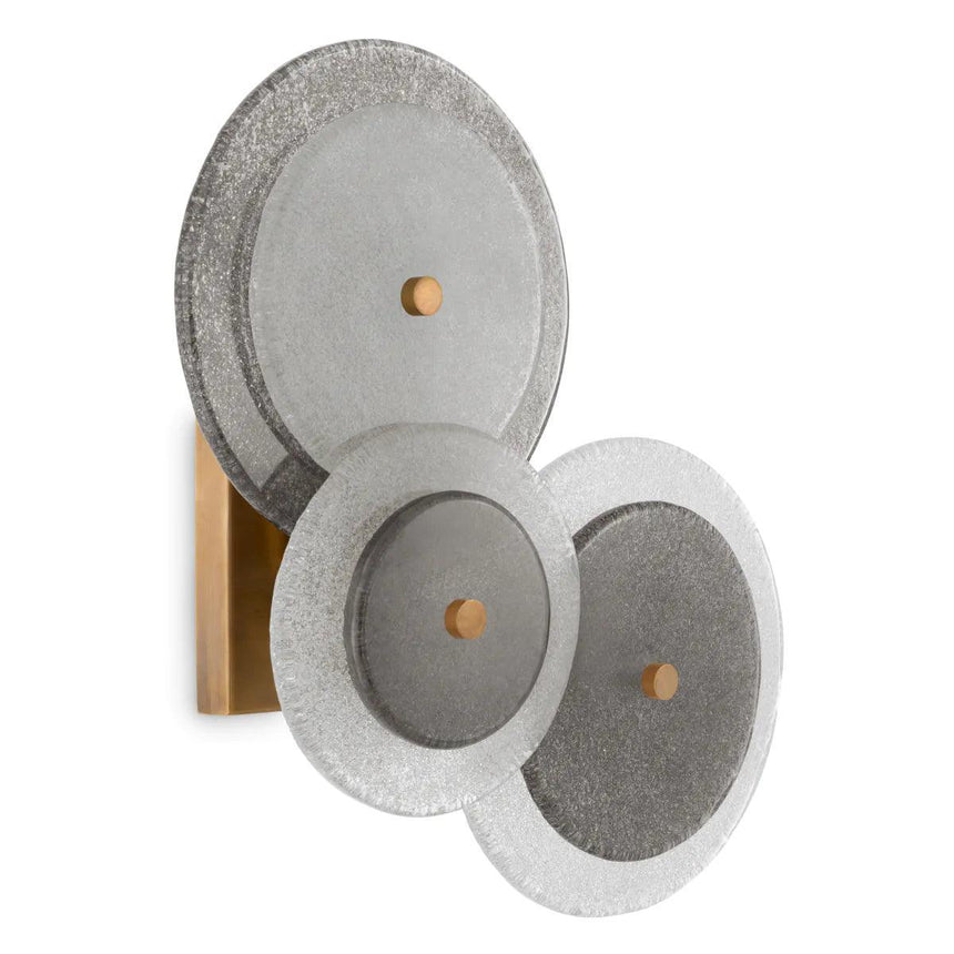 Hyde smoked glass wall lamp