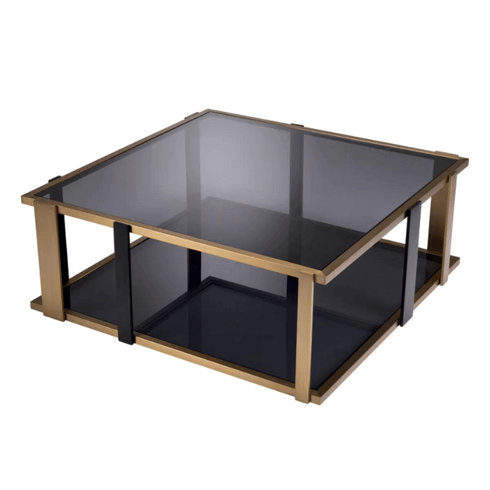 Clio smoked glass coffee table