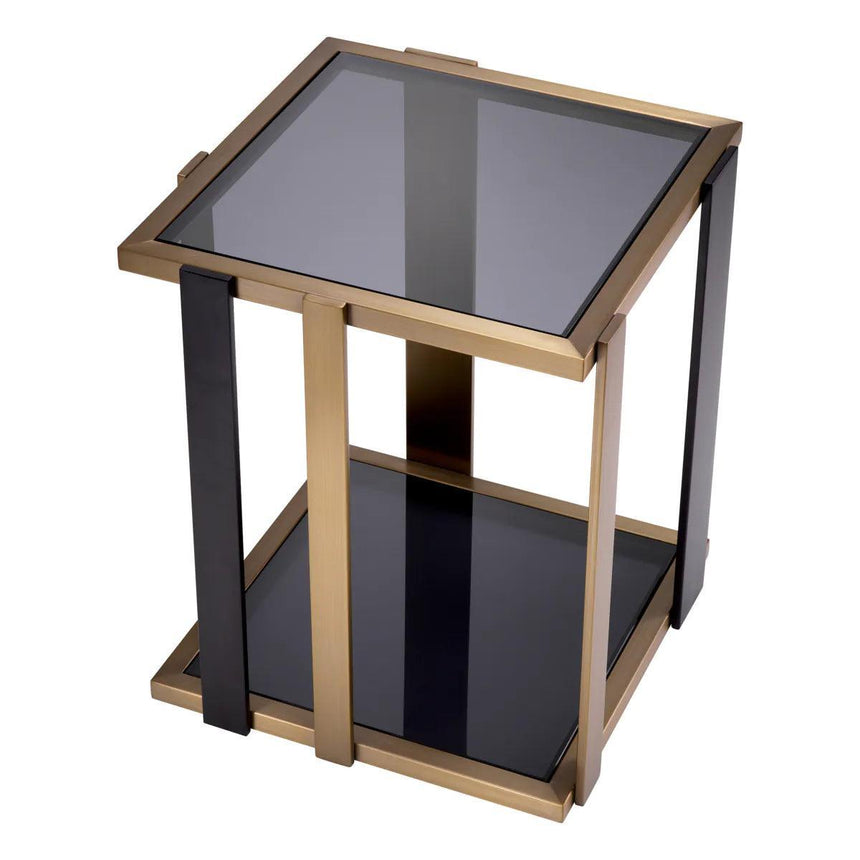 Clio smoked glass side table