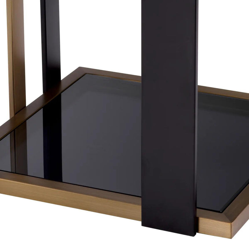 Clio smoked glass side table