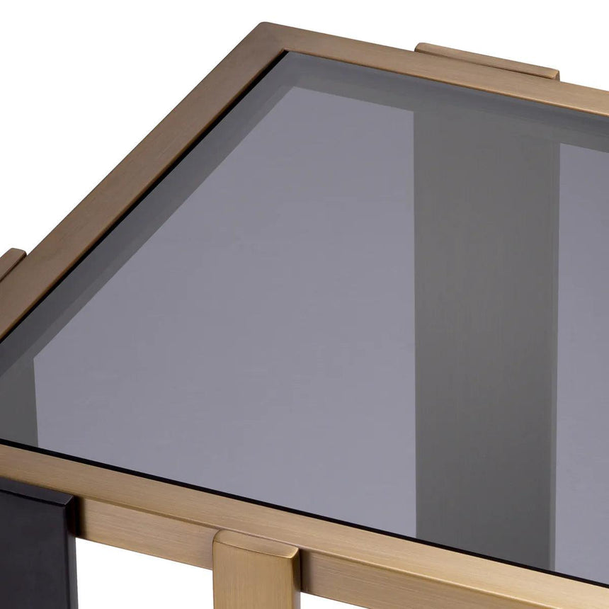 Clio smoked glass side table