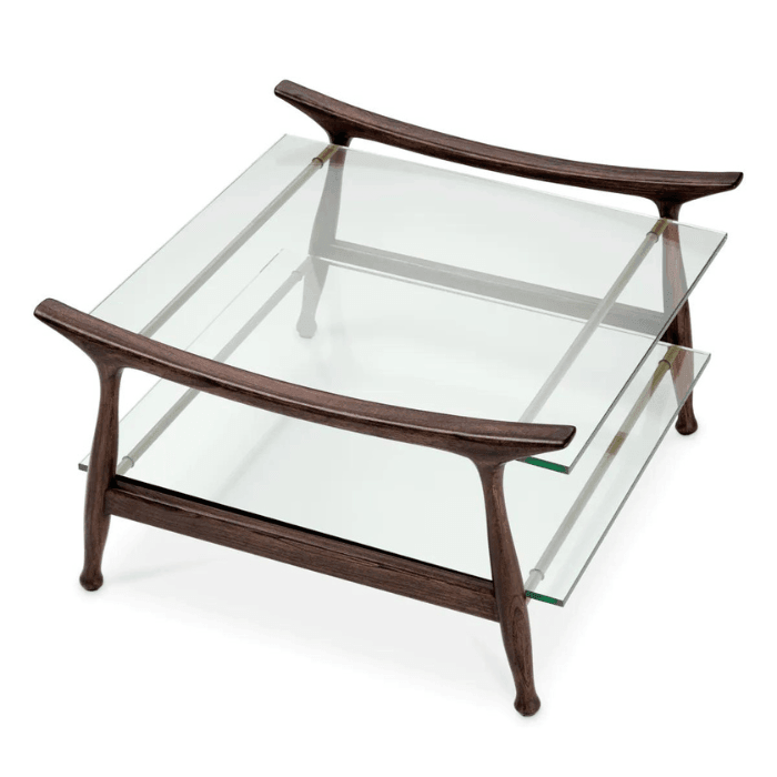 Manzo glass coffee table