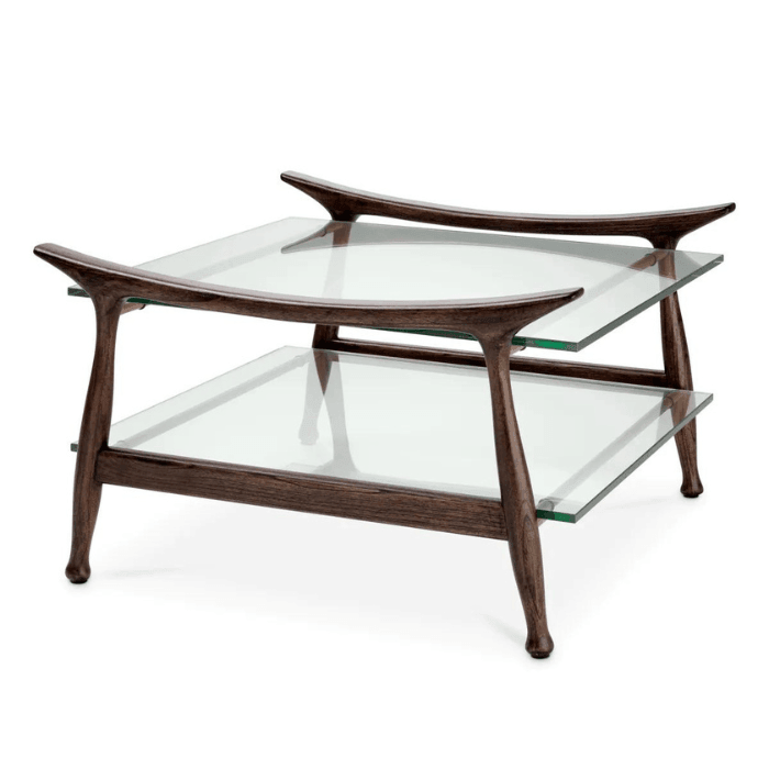 Manzo glass coffee table