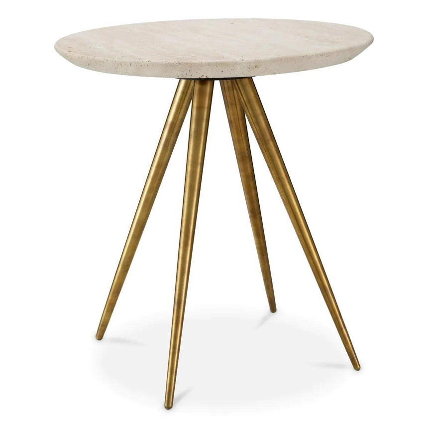 Ranco limestone side table