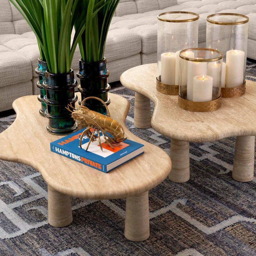 Isernia limestone coffee table